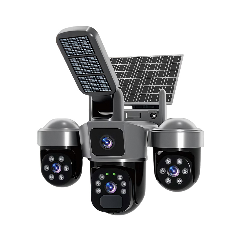 Home Security Flood Lights - Kamera 6MP V380 APP zasilana energią