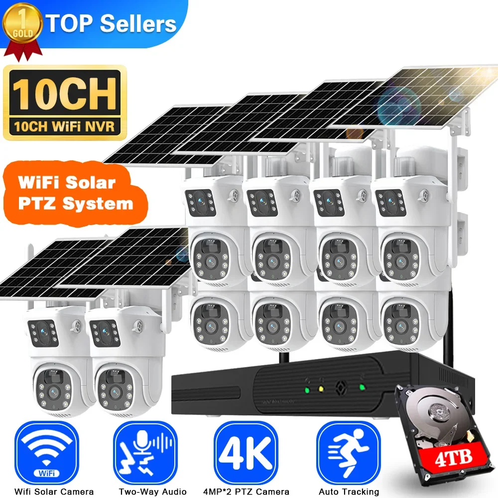 Home Security Kit With Camera - 4K 8MP podwójny obiektyw System kamer