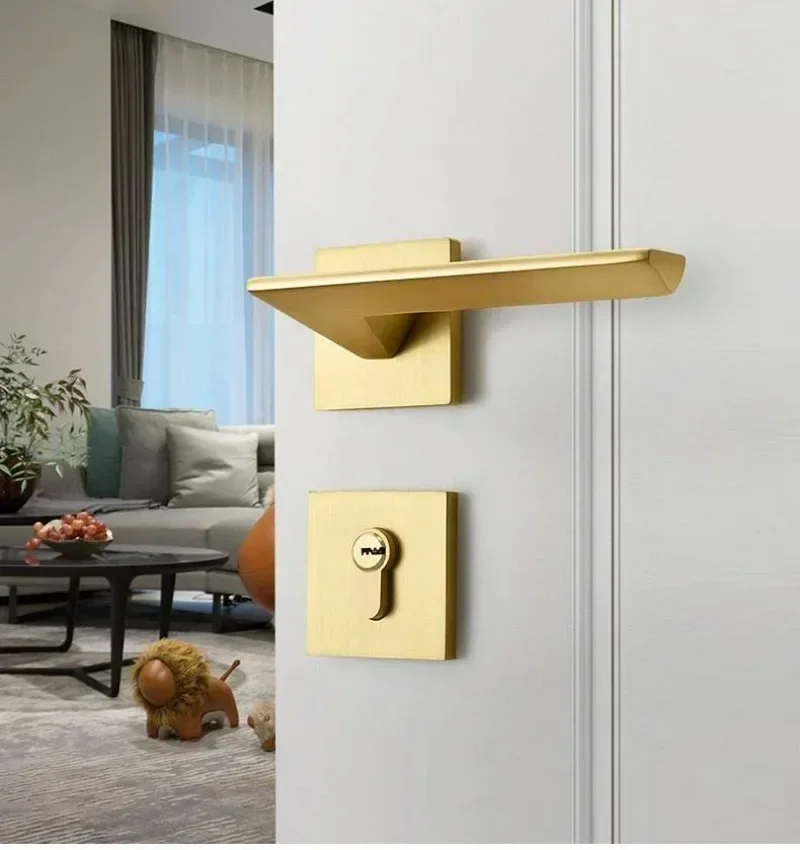 Home Security Locks For Doors - Złoty zamek do drzwi wewnętrznych, wykonany