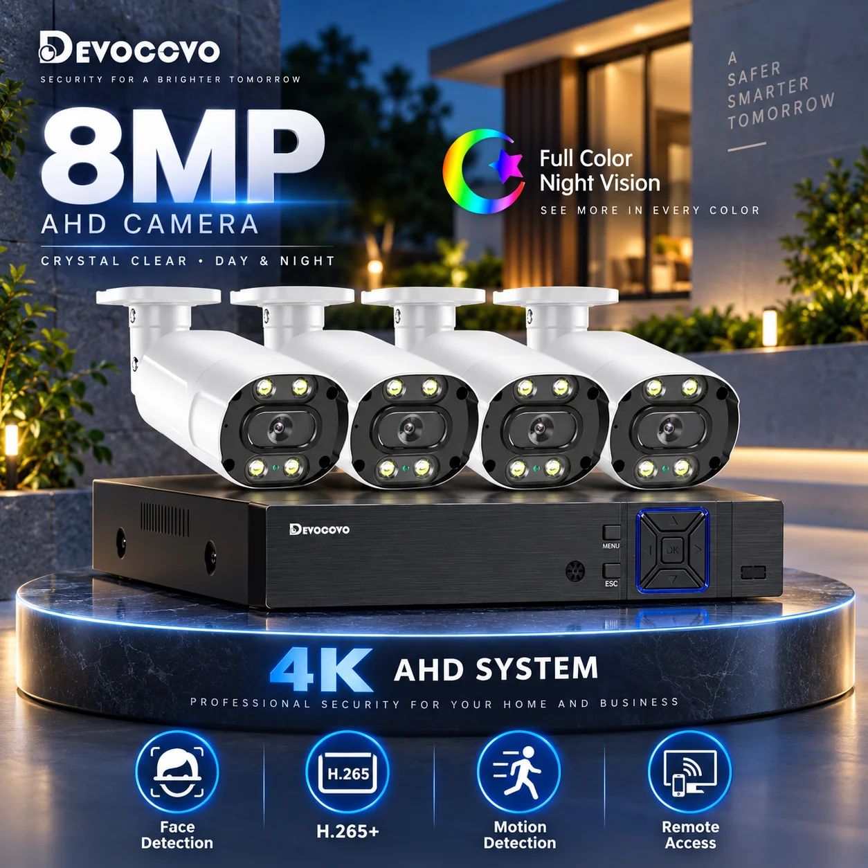 Home Security Kit With Camera - Zestaw do monitoringu domowego 4K AI
