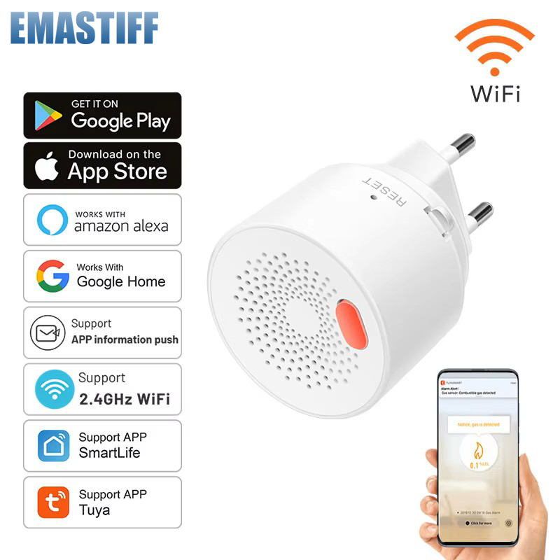 Home Security Gadgets - Czujnik gazu ziemnego Tuya Smart Home