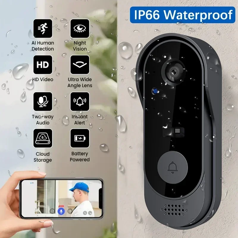 Home Security Lidar - Wideo HD Bezprzewodowy Wodoodporny Dzwonek do