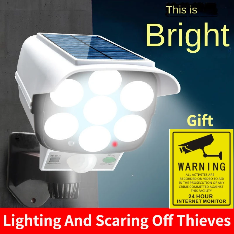 Home Security Wireless Cameras - Zewnętrzna lampa słoneczna z czujnikiem ruchu