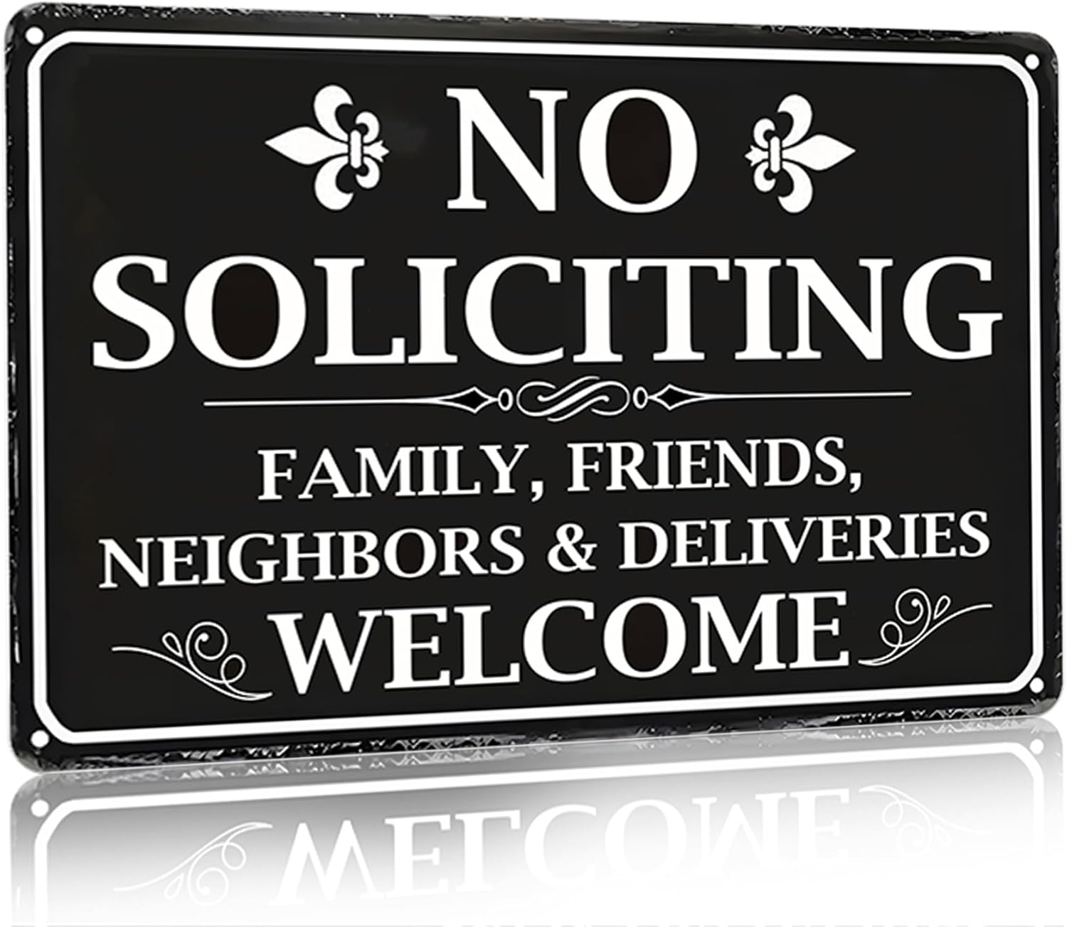 Home Security Yard Sign - Tabliczka: Nieprzywoływaciele niepokochani; Rodzina, przyjaciele, sąsiadowie;