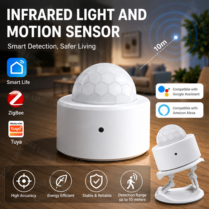 Home Security Gadgets - Czujnik ruchu PIR ZigBee 3.0, bezprzewodowy