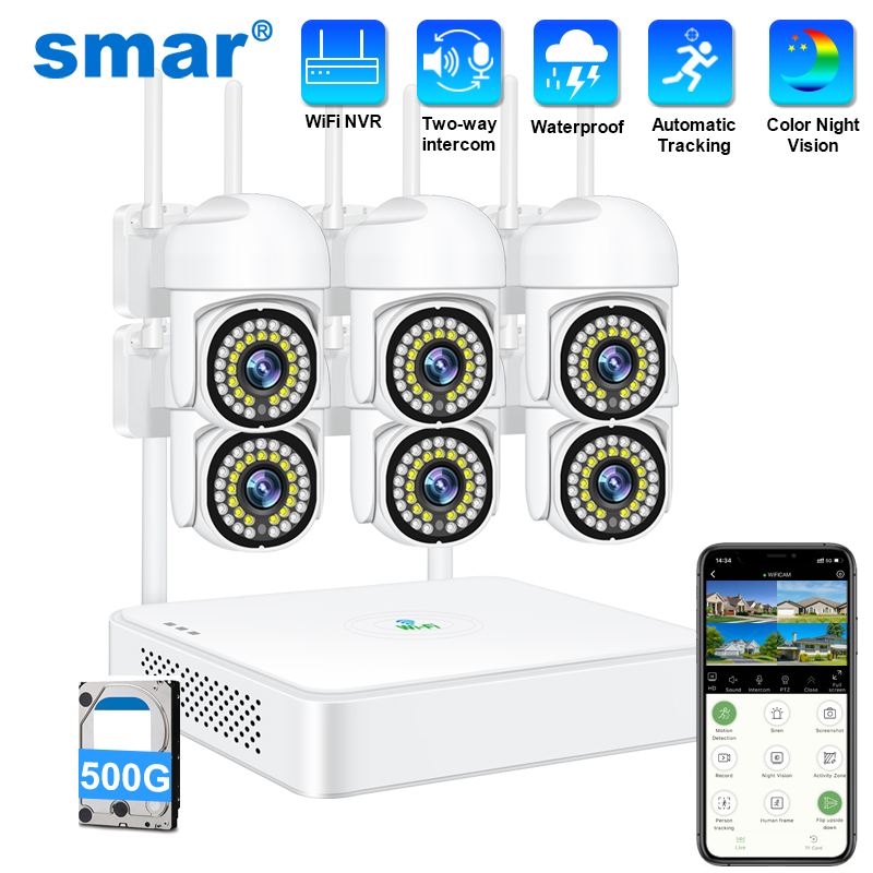 Home Security Wireless Cameras - Bezprzewodowy system kamer bezpieczeństwa CCTV Smar