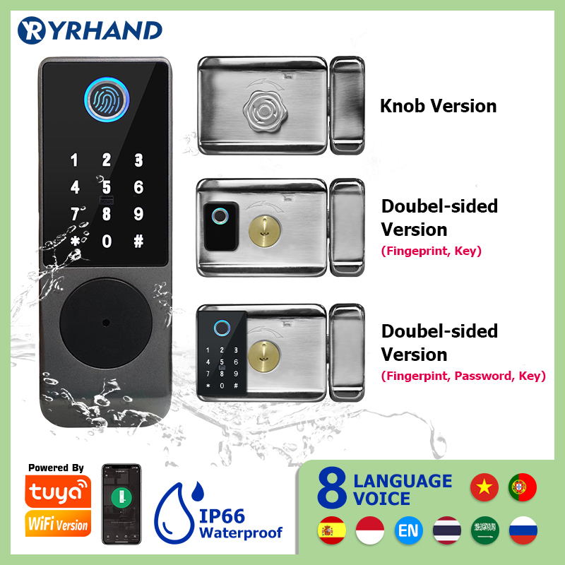 Home Security Locks For Doors - Tuya inteligentny zamek wodoodporna Wifi podwójna