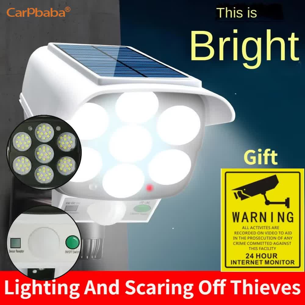 Home Security Wireless Cameras - Zewnętrzna Solarna Lampa Bezpieczeństwa z Czujnikiem