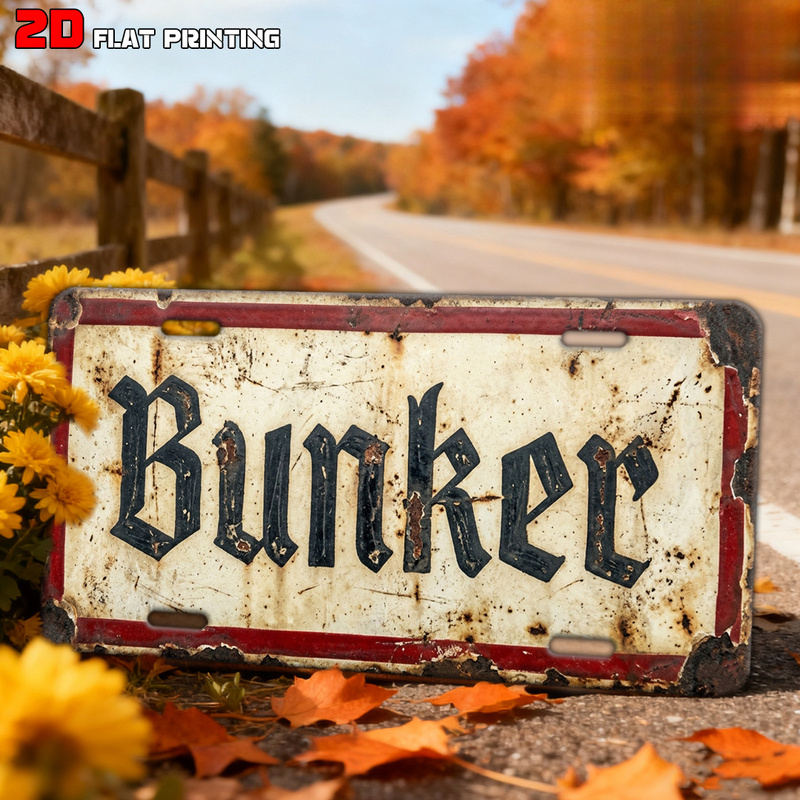 Retro tabliczka „Bunker Fun”,  – Home Security Yard Sign recenzja i cena