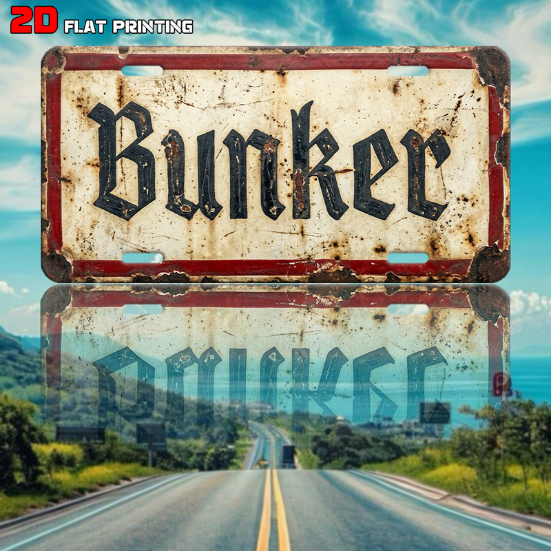 Retro tabliczka „Bunker Fun”,  – Home Security Yard Sign recenzja i cena