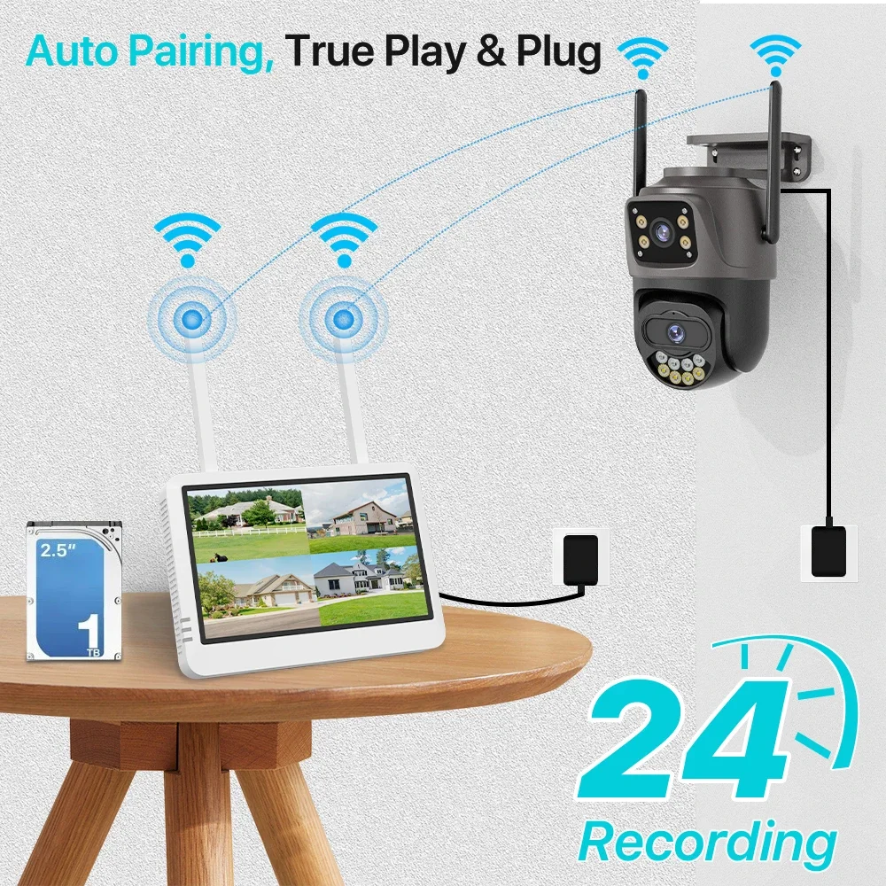 Zestaw 8-kanałowego rejestrato – Home Security Wireless Cameras recenzja i cena