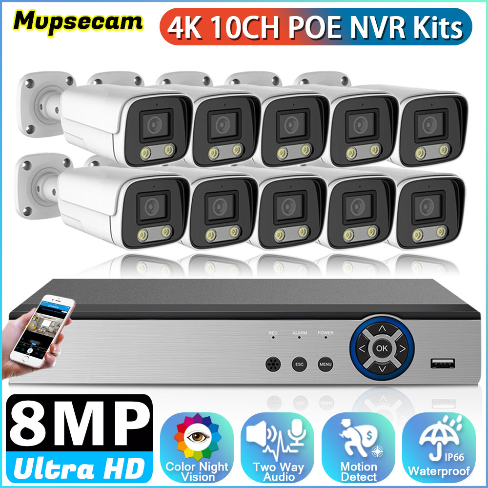 10CH 8MP HD monitoring POE kam – Home Security Kit With Camera recenzja i cena