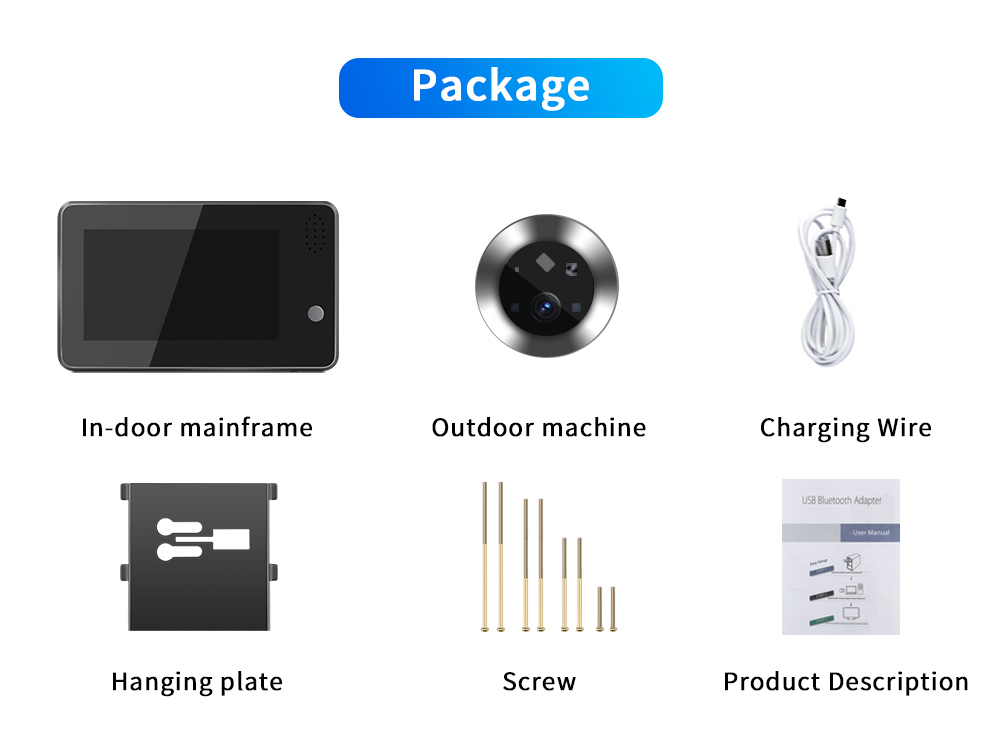 4,3-calowy inteligentny dzwone – Home Security Wireless Cameras recenzja i cena