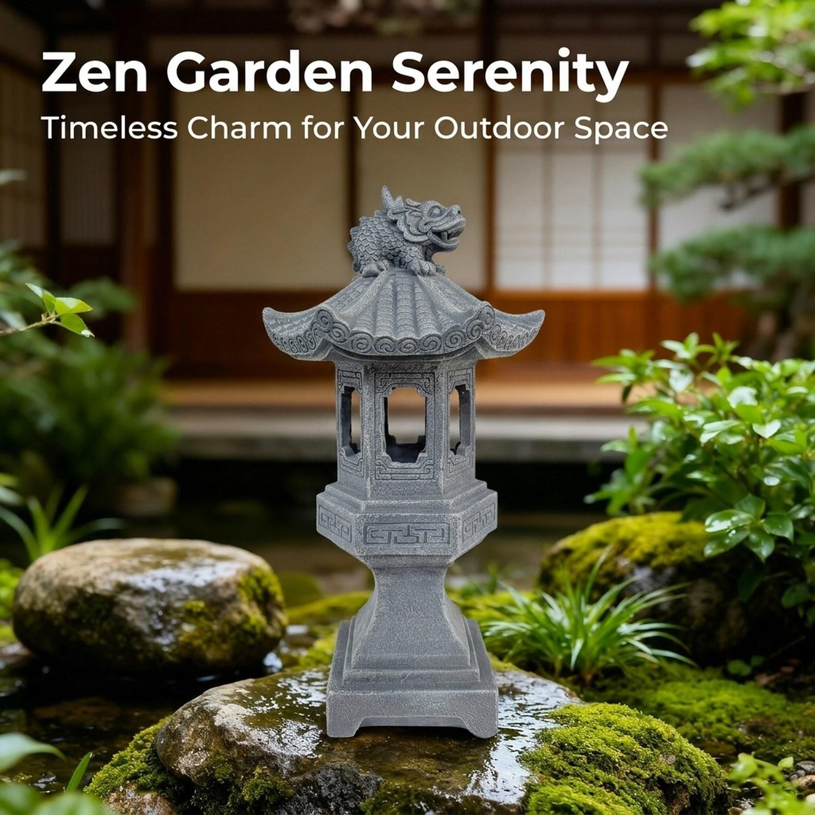 Solarna latarnia pagoda, statu – Home Security Yard Sign recenzja i cena