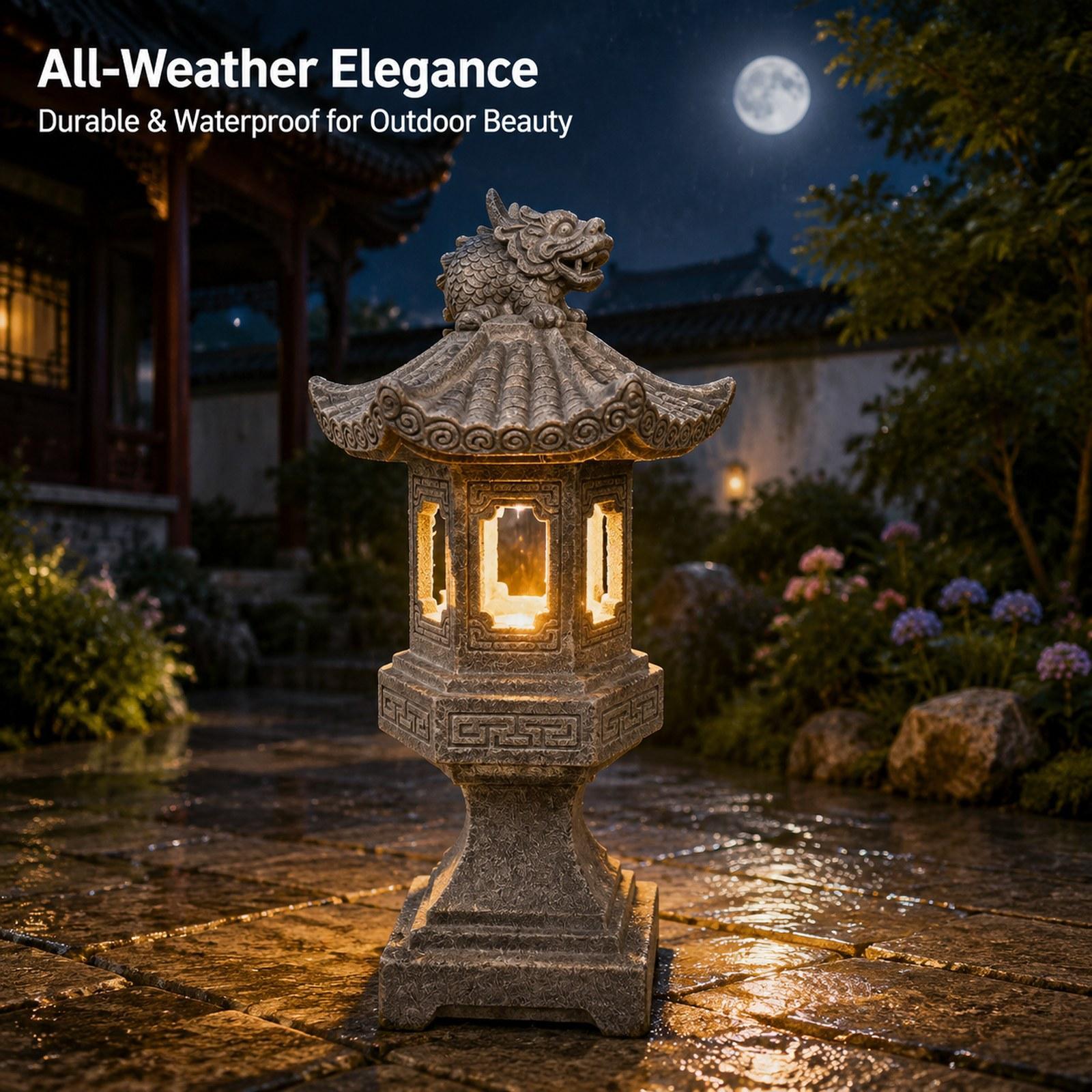 Solarna latarnia pagoda, statu – Home Security Yard Sign recenzja i cena